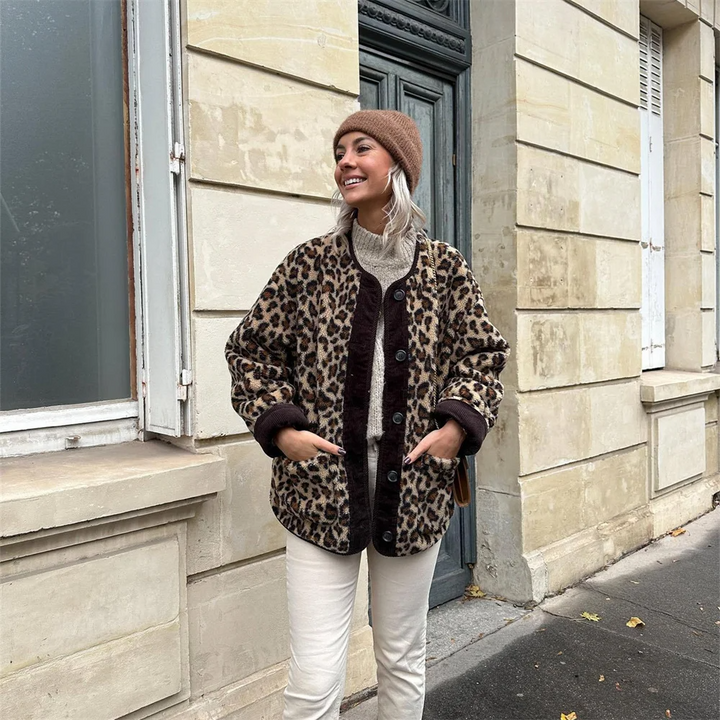 Adriana - leopard print jacke für damen