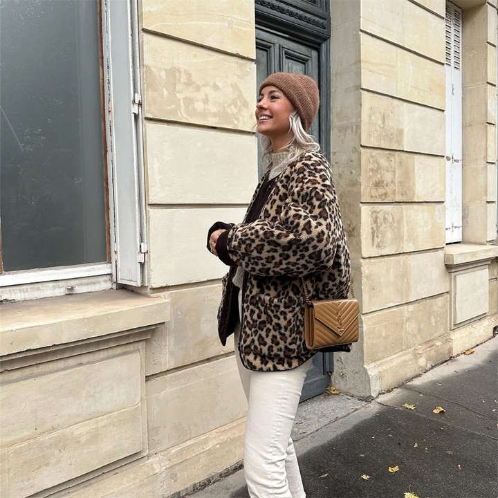 Adriana - leopard print jacke für damen