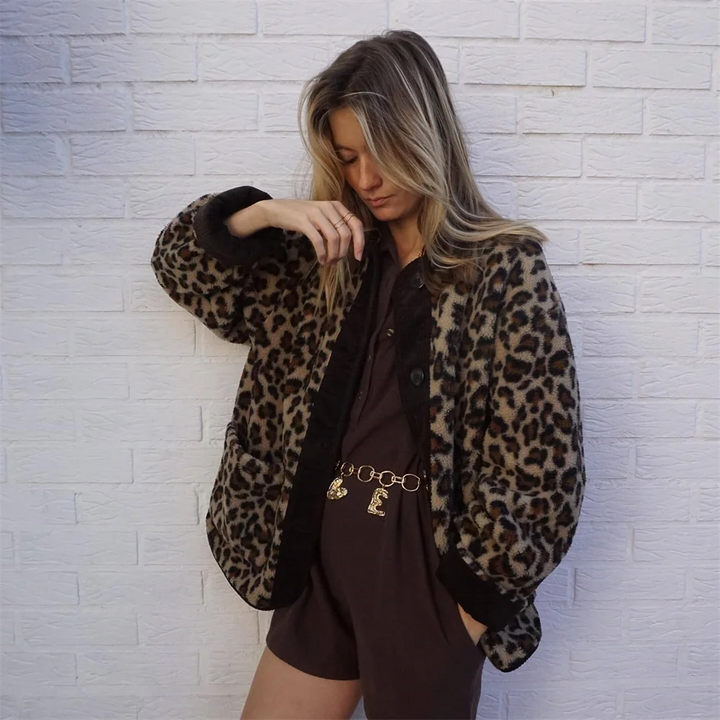 Adriana - leopard print jacke für damen