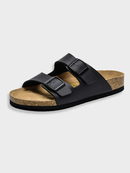 Schwarz Sandalen mit Fußbett Damen