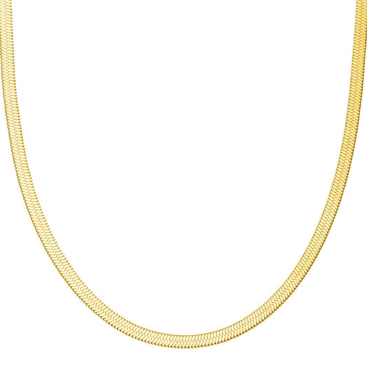 Sleek Kette Gold Snake Skin Schlangenhaut Breit