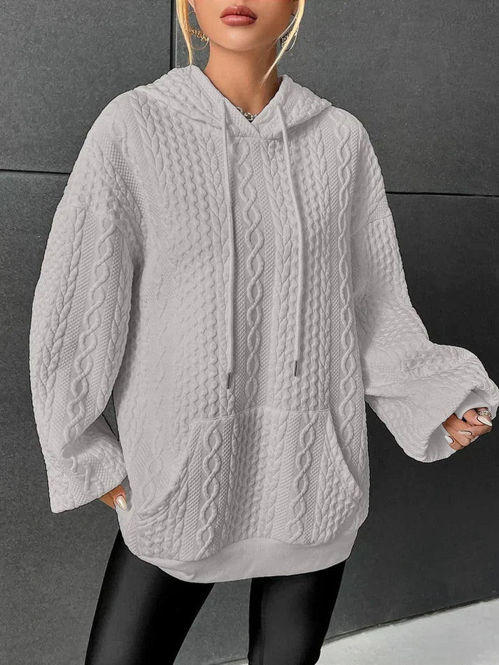 Viktoria - damen strickpullover mit kapuze