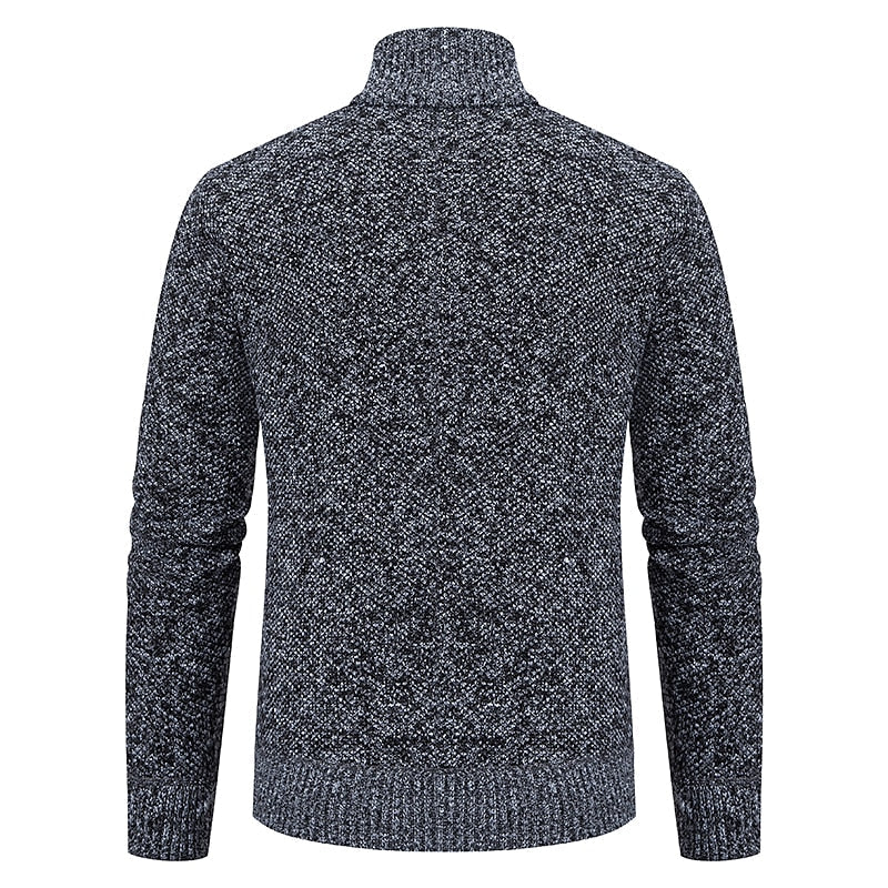 RALPH POLO - Stylischer Zipper-Strickpullover für Herren (italienisches Design)