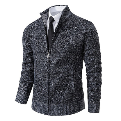 RALPH POLO - Stylischer Zipper-Strickpullover für Herren (italienisches Design)